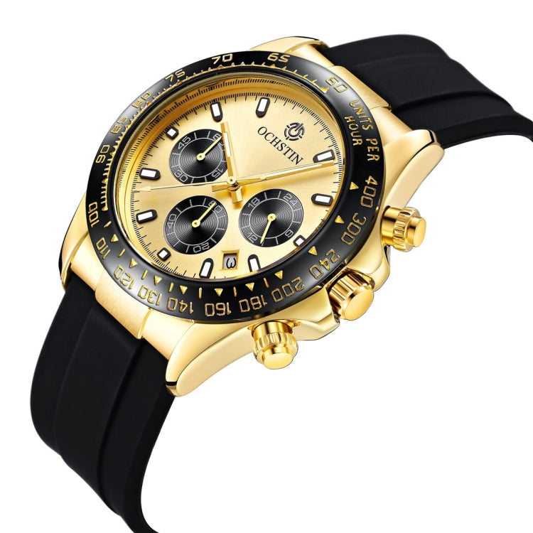 OCHSTIN 6103 Multi Function Quartz Watch Silicone Watch Band Sports Luminous Waterproof Watch