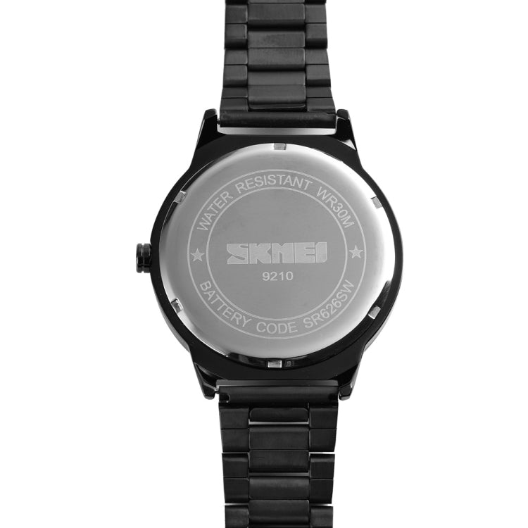 Skmei 9210 Fashion Trend Mens Business Wristwatch Simple Three-Dimensional Surface Waterproof Gold Quartz Watch Man, For Men