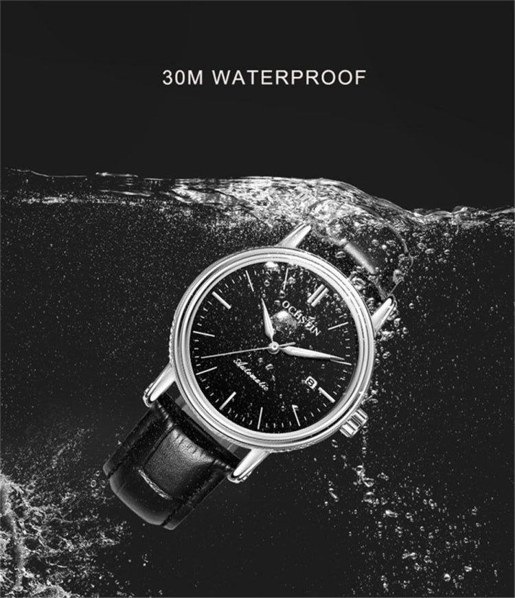 Ochstin 2024 Automatic Mechanical Watch Men Waterproof Calendar Leather Business Mechanical Men Watch