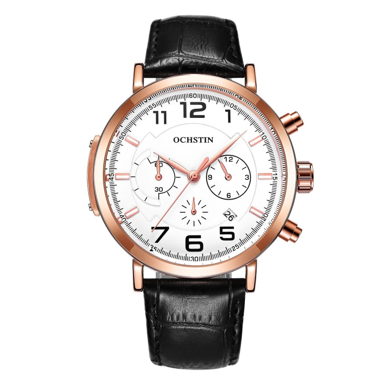 Ochstin 6105 Multi Function Watch Business Leisure Men  Watch Waterproof Timing Quartz Watch Belt Watch