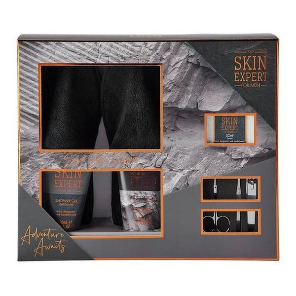 Style & Grace Skin Expert for Him Slippers Gift Set 150ml Shower Gel + 150ml Body Lotion + 100g Soap + 3 Piece Manicure Set + Slippers Pair
