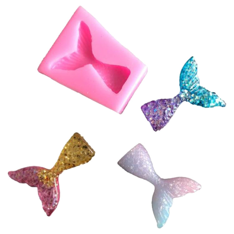 10 PCS Fondant Mermaid Fishtail Silicone Mold Baking Tools Chocolate Cake Decorating Mold, Fishtail Shape