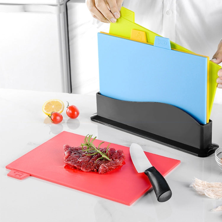 4 in 1 Classified Cutting Board Multifunctional Household Plastic Fruit Cutting Board Set, 4 in 1 Square