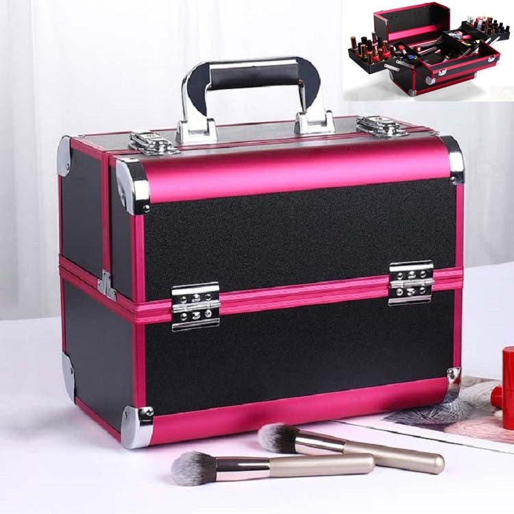 Professional Makeup Box Beauty Salon Manicure Toolbox, Magic Red, Coral Powder, Elegant Black, Noble Powder, Oversized Black, Oversized Pink