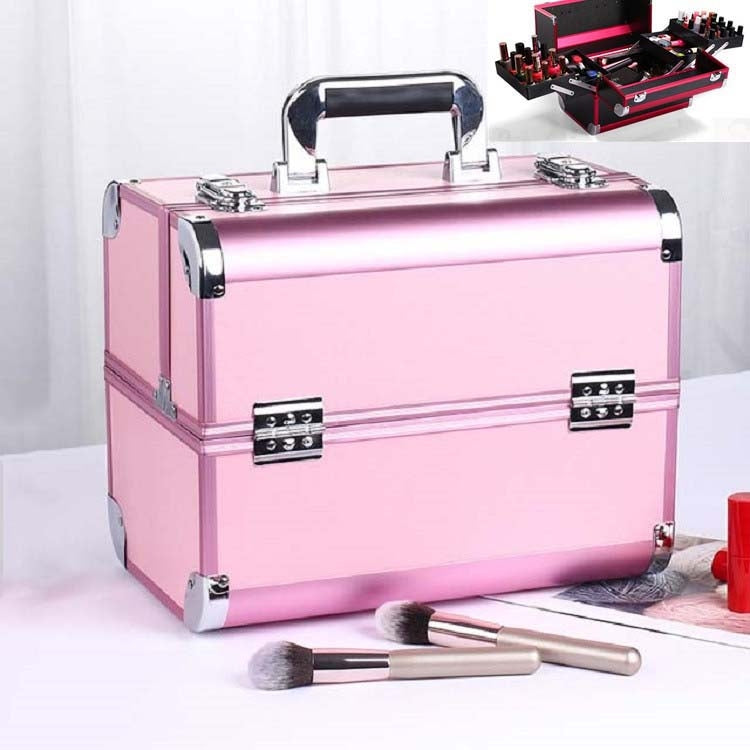 Professional Makeup Box Beauty Salon Manicure Toolbox, Magic Red, Coral Powder, Elegant Black, Noble Powder, Oversized Black, Oversized Pink