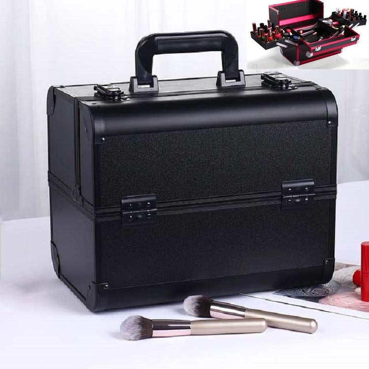 Professional Makeup Box Beauty Salon Manicure Toolbox, Magic Red, Coral Powder, Elegant Black, Noble Powder, Oversized Black, Oversized Pink