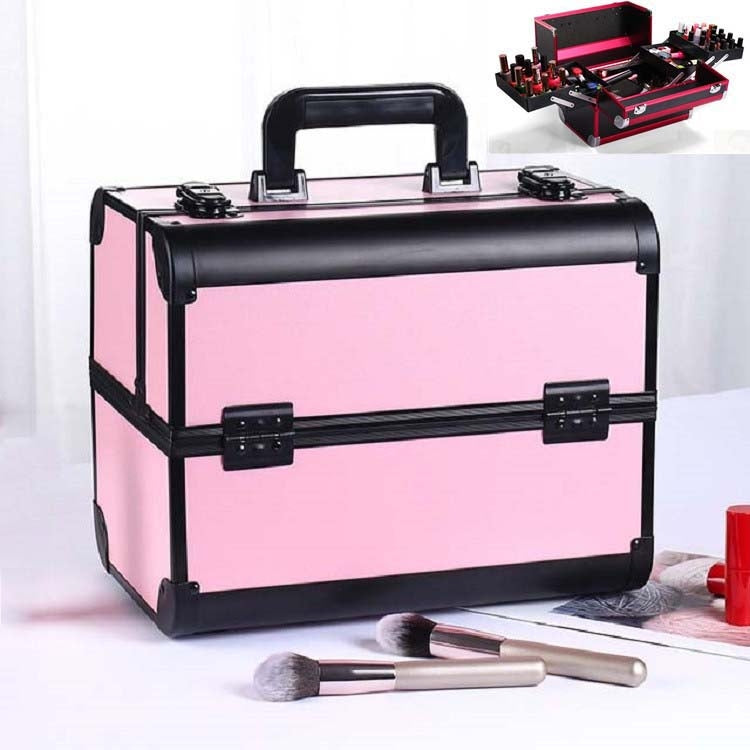 Professional Makeup Box Beauty Salon Manicure Toolbox, Magic Red, Coral Powder, Elegant Black, Noble Powder, Oversized Black, Oversized Pink
