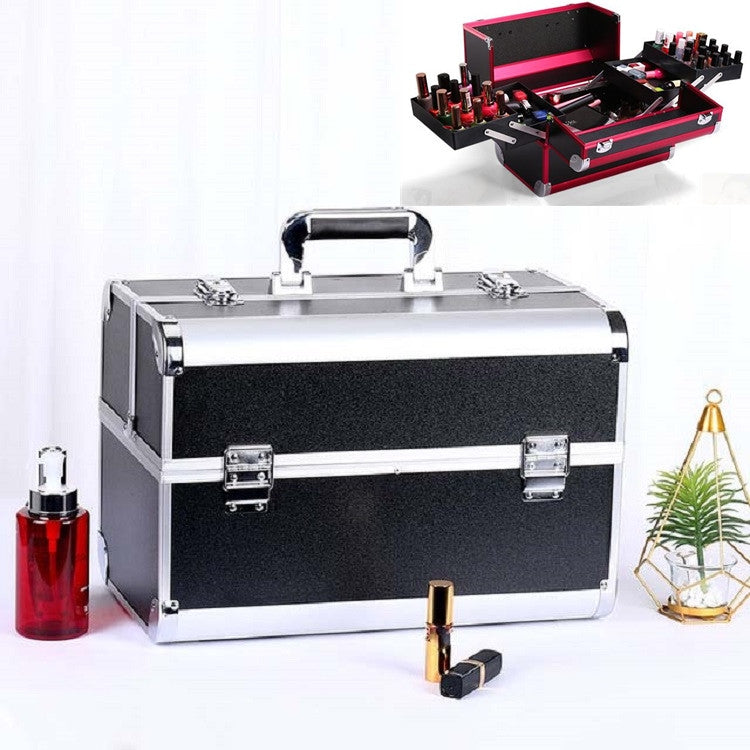 Professional Makeup Box Beauty Salon Manicure Toolbox, Magic Red, Coral Powder, Elegant Black, Noble Powder, Oversized Black, Oversized Pink