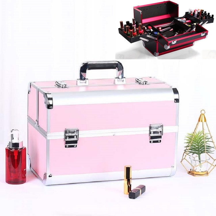Professional Makeup Box Beauty Salon Manicure Toolbox, Magic Red, Coral Powder, Elegant Black, Noble Powder, Oversized Black, Oversized Pink