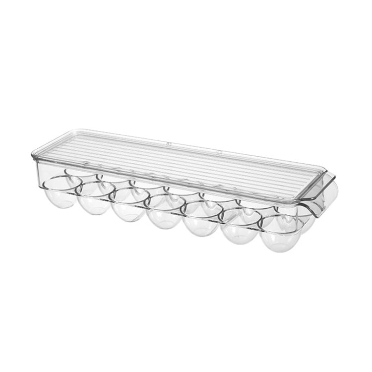 Kitchen Refrigerator Storage Box Compartment with Lid Egg Storage Box, 14 Grid