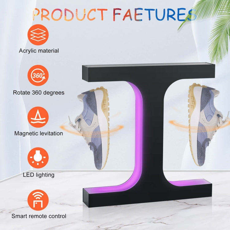 LM-011 LED Lighting Magnetic Levitation Shoes Display Stand, 15mm Black+White Light, 15mm White+White Light, 15mm Black+Color Light+RC, 28mm Black+White Light, 28mm White+White Light, 28mm Black+Color Light+RC