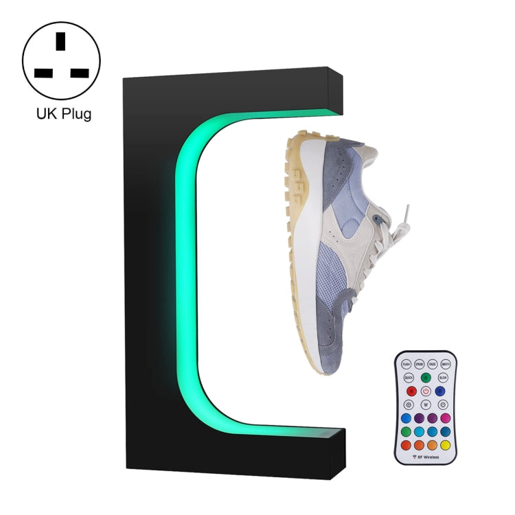 LM-001 LED Lighting Magnetic Levitation Shoes Display Stand, 28mm Black+Color Lamp+RC, 28mm White+Color Lamp+RC