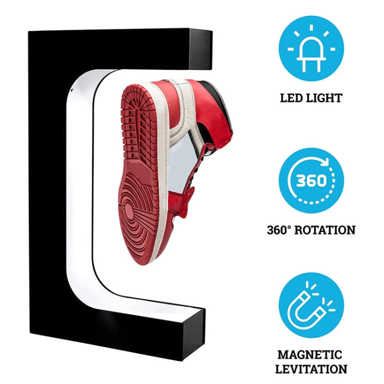LM-001 LED Lighting Magnetic Levitation Shoes Display Stand, 28mm Black+Color Lamp+RC, 28mm White+Color Lamp+RC