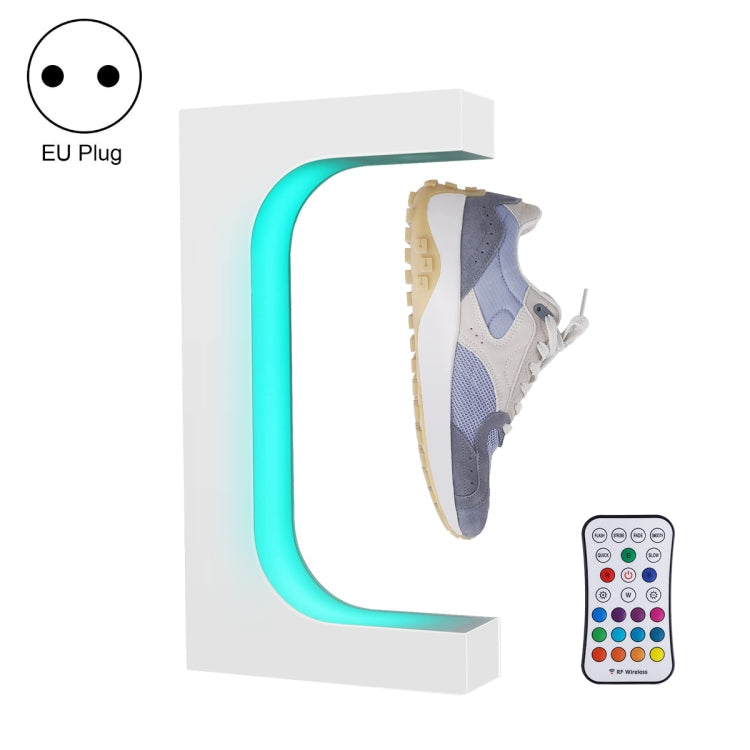 LM-001 LED Lighting Magnetic Levitation Shoes Display Stand, 28mm Black+Color Lamp+RC, 28mm White+Color Lamp+RC
