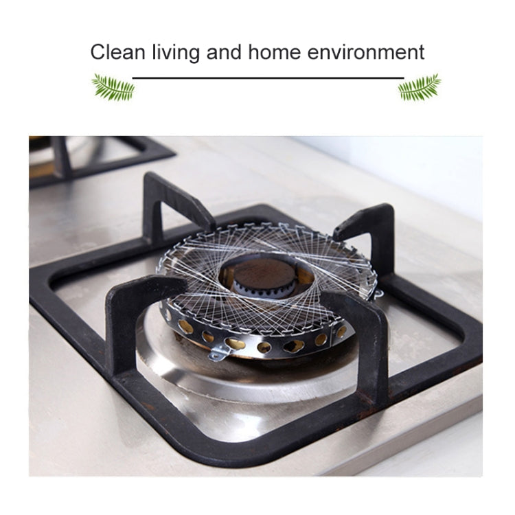 2 PCS Stainless Steel Gas Circle for Gas Cooker Fireproof Windproof Gas Energy Saving Hood Kitchen Accessories, Steel Gas Circle
