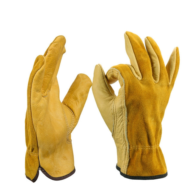 2 Pairs Motorcycle Gloves Riding Gloves Garden Labor Protection Safety Gloves, M, L, XL