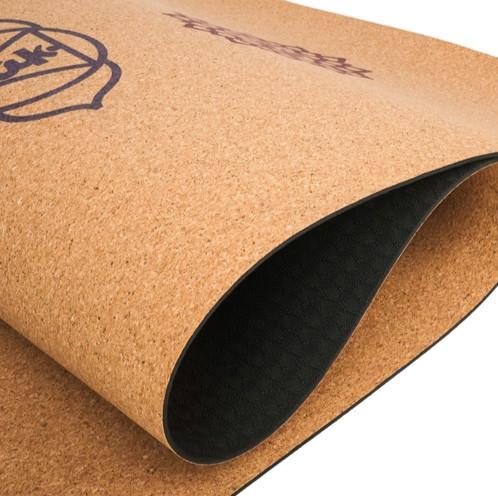 183X68cm Natural Cork TPE Yoga Mat Fitness Mats Pilates Non-slip Yoga Mats, TPE Mat Beige