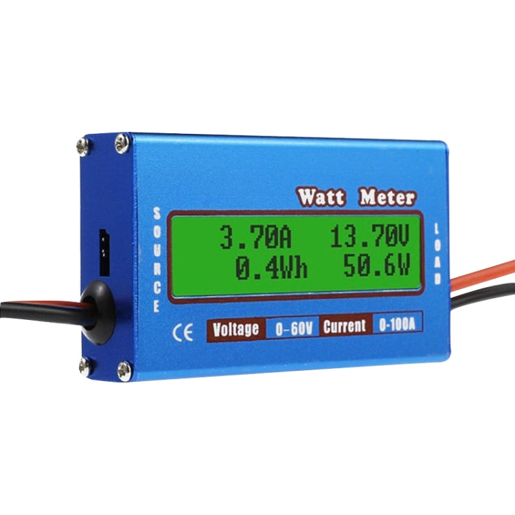 Airplane Model 0-100A 0-60V Continuous Current 50A High Precision Wattmeter