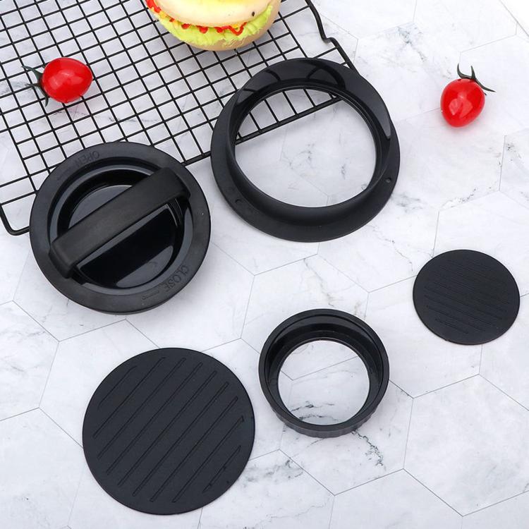 LsCook Hamburger Meat Press Tool Patty Maker Mold Cutlet, 2PCS Black