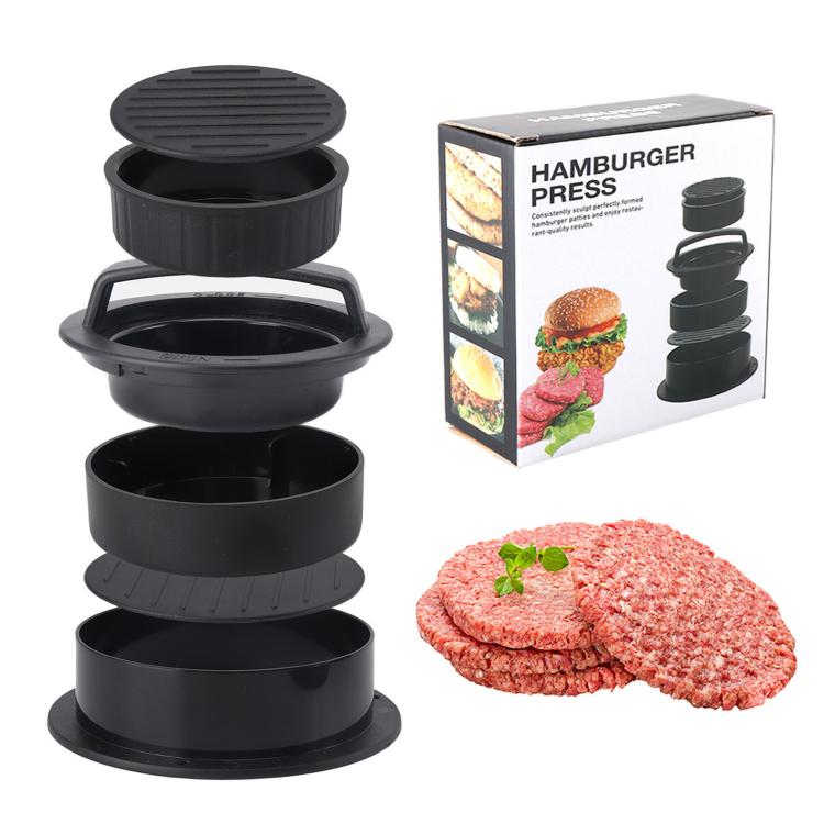 LsCook Hamburger Meat Press Tool Patty Maker Mold Cutlet, 2PCS Black