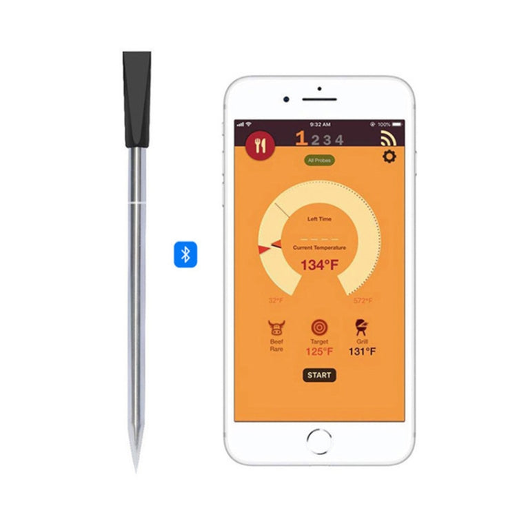 BBQ Kitchen Wireless Bluetooth Smart Food Oven Thermometer, Food Temperature Range: 0-100 degree