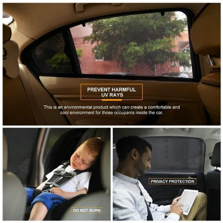 Auto Car Window Mesh Shield Sunshade Visor Net Mosquito Repellent UV Protection Window Covers, Front window75x50cm, Rear window113x50cm