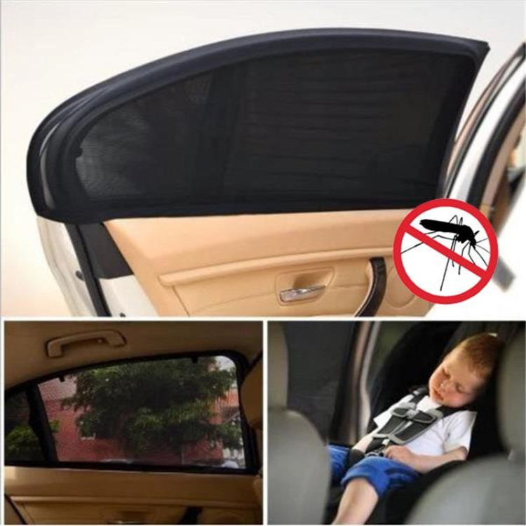 Auto Car Window Mesh Shield Sunshade Visor Net Mosquito Repellent UV Protection Window Covers, Front window75x50cm, Rear window113x50cm