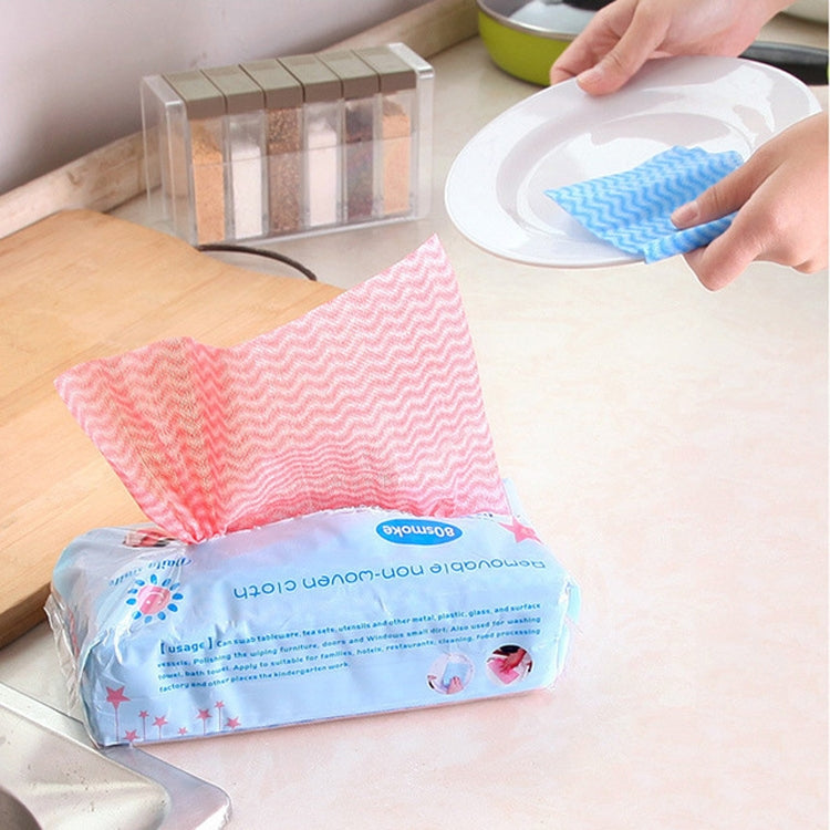 80 Sheet Pull-type Environmental Protection Disposable Non-woven DishCloth, Non-woven DishCloth(Green), Non-woven DishCloth(Beige)