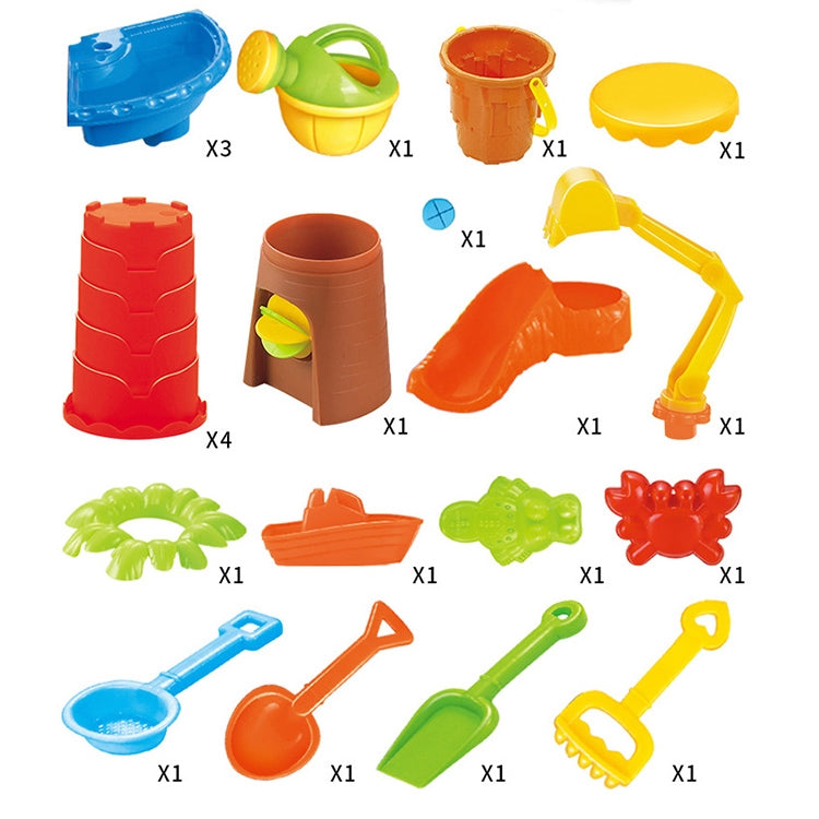 Outdoor Sandy Beach Table Toys Set for Kids, Beach Table(Tree and Round Table), Beach Table(Dolphin and Round Table), Beach Table(Tree and Square Table), Beach Table(Dolphin and Square Table)
