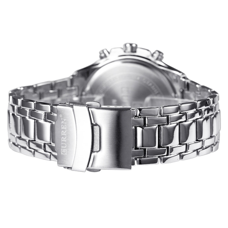 CURREN 8023 Men Stainless Steel Analog Sport Quartz Watch, White case white face, Silver case gold face, Silver case gold ring black face, Black case white face, Black case black face, Black case gold ring white face, Black case gold face              ...