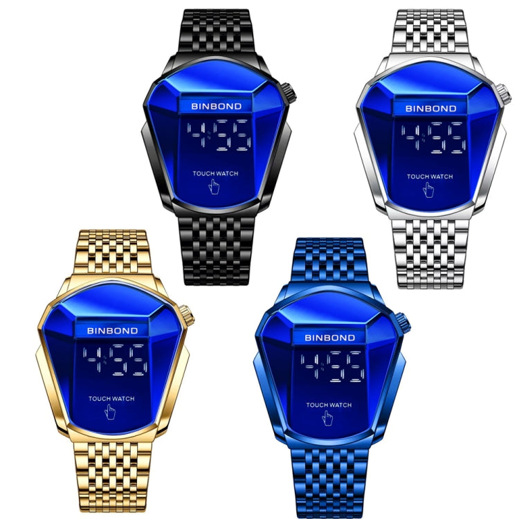 BINBOND Locomotive Concept Touch Screen Steel Belt Watch Men Live Black Technology Watch, Touch Screen Blue Steel Blue, Touch Screen Black Steel Blue, Touch Screen White Steel Blue, Touch Screen Full Gold Blue