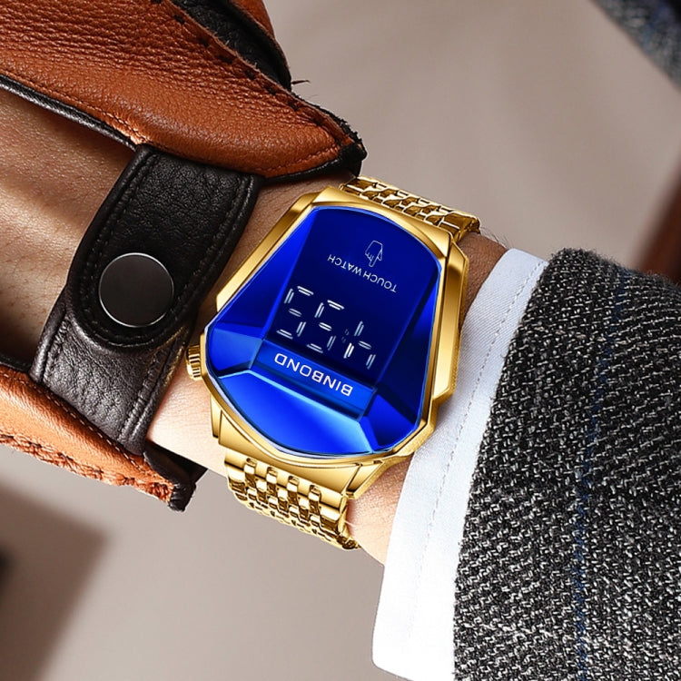 BINBOND Locomotive Concept Touch Screen Steel Belt Watch Men Live Black Technology Watch, Touch Screen Blue Steel Blue, Touch Screen Black Steel Blue, Touch Screen White Steel Blue, Touch Screen Full Gold Blue