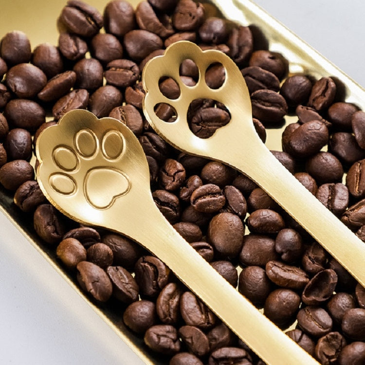 Stainless Steel Creative Cat Claw Coffee Spoon Dessert Cake Spoon, Cat Claw Spoon Gold, Hollow Cat Claw Spoon Gold, Cat Claw Spoon Rose Gold, Hollow Cat Claw Spoon Rose Gold, Cat Claw Spoon Black, Hollow Cat Claw Spoon Black, Cat Claw Spoon Colorful   ...
