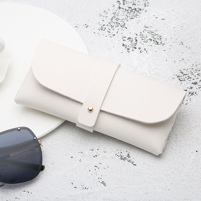 Fashion Portable Glasses Case Magnetic PU Leather Foldable Glasses Box for Eyeglass Oversize Sunglasses, Magnetic PU Gray, Magnetic PU Gold, Magnetic PU White, Magnetic PU Black, Magnetic PU Red