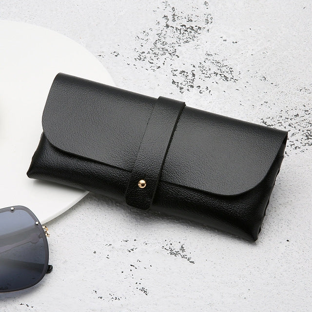 Fashion Portable Glasses Case Magnetic PU Leather Foldable Glasses Box for Eyeglass Oversize Sunglasses, Magnetic PU Gray, Magnetic PU Gold, Magnetic PU White, Magnetic PU Black, Magnetic PU Red