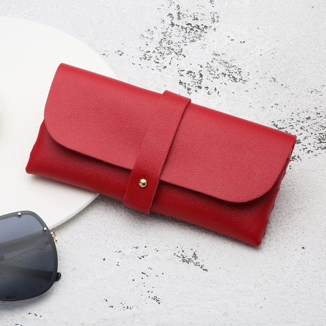 Fashion Portable Glasses Case Magnetic PU Leather Foldable Glasses Box for Eyeglass Oversize Sunglasses, Magnetic PU Gray, Magnetic PU Gold, Magnetic PU White, Magnetic PU Black, Magnetic PU Red