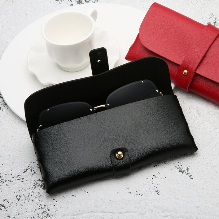 Fashion Portable Glasses Case Magnetic PU Leather Foldable Glasses Box for Eyeglass Oversize Sunglasses, Magnetic PU Gray, Magnetic PU Gold, Magnetic PU White, Magnetic PU Black, Magnetic PU Red