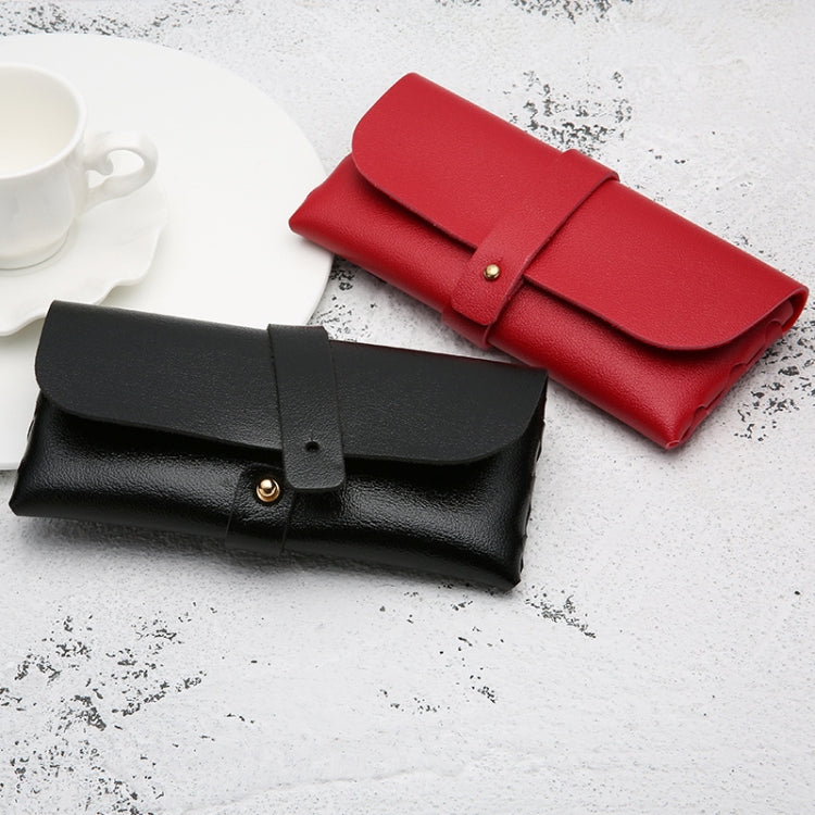 Fashion Portable Glasses Case Magnetic PU Leather Foldable Glasses Box for Eyeglass Oversize Sunglasses, Magnetic PU Gray, Magnetic PU Gold, Magnetic PU White, Magnetic PU Black, Magnetic PU Red