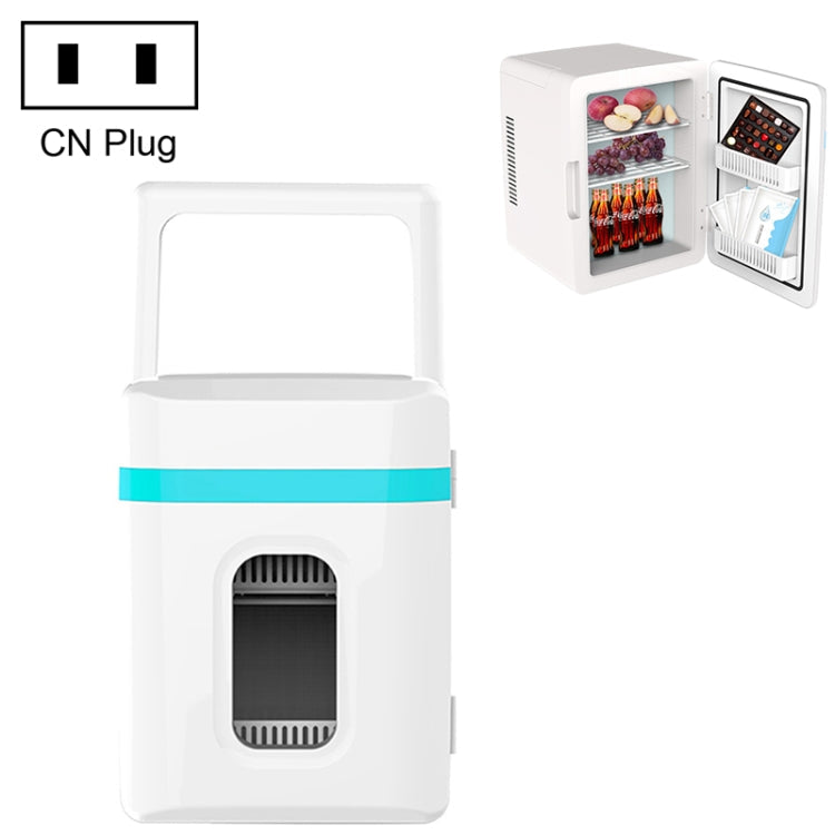 10L Mini Refrigerator Car Home Dual-use Small Dormitory Refrigerator, CN Plug, 10L Mini Refrigerator
