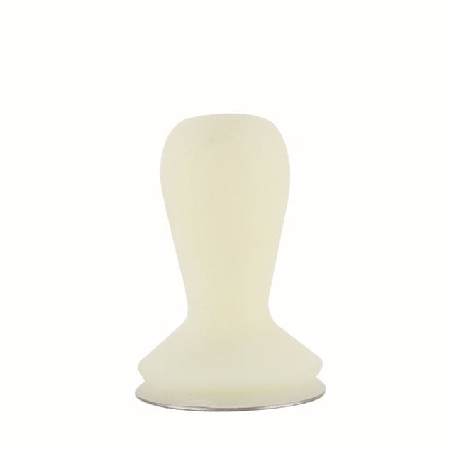 58mm Coffee Tamper Coloured Silicone Frosted Handle Coffee Hammer 304 Stainless Steel Powder Press Coffee Accessories, Starry Sky, Milk White