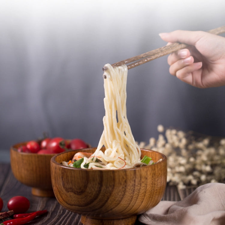 Adult Children Jujube Solid Wood Bowl Soup Noodle Bowl Household Tableware, Diameter 10.5 cm, Diameter 11.5 cm