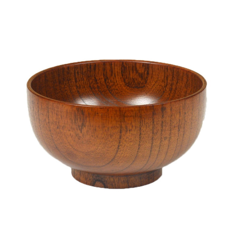 Adult Children Jujube Solid Wood Bowl Soup Noodle Bowl Household Tableware, Diameter 10.5 cm, Diameter 11.5 cm