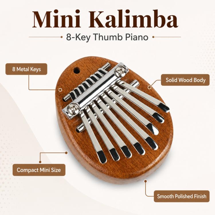 8-Note Thumb Piano Mini Carimba Instrument