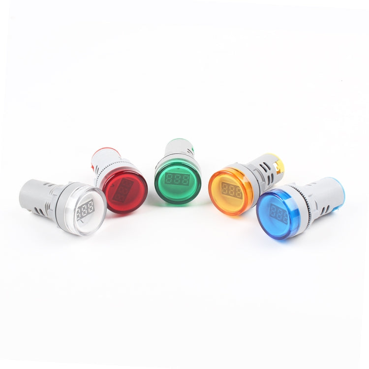 AD16-22DSV  Mini Digital Display 60-500V General Indicator AC Voltmeter, Open Hole: 22mm, 60-500V White, 60-500V Red, 60-500V Green, 60-500V Yellow, 60-500V Blue