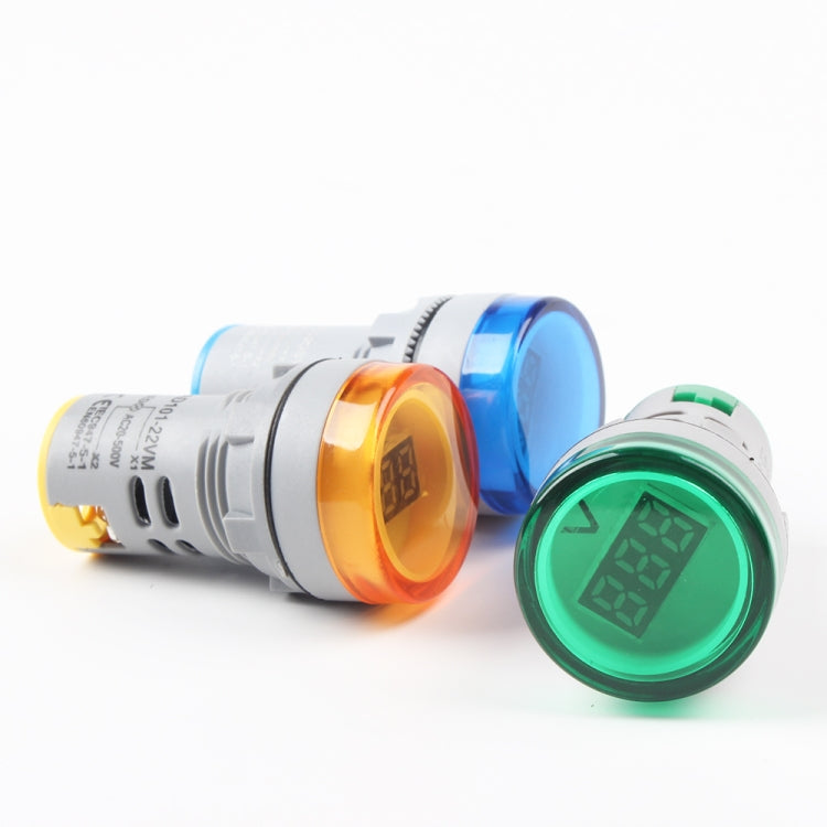 AD16-22DSV  Mini Digital Display 60-500V General Indicator AC Voltmeter, Open Hole: 22mm, 60-500V White, 60-500V Red, 60-500V Green, 60-500V Yellow, 60-500V Blue