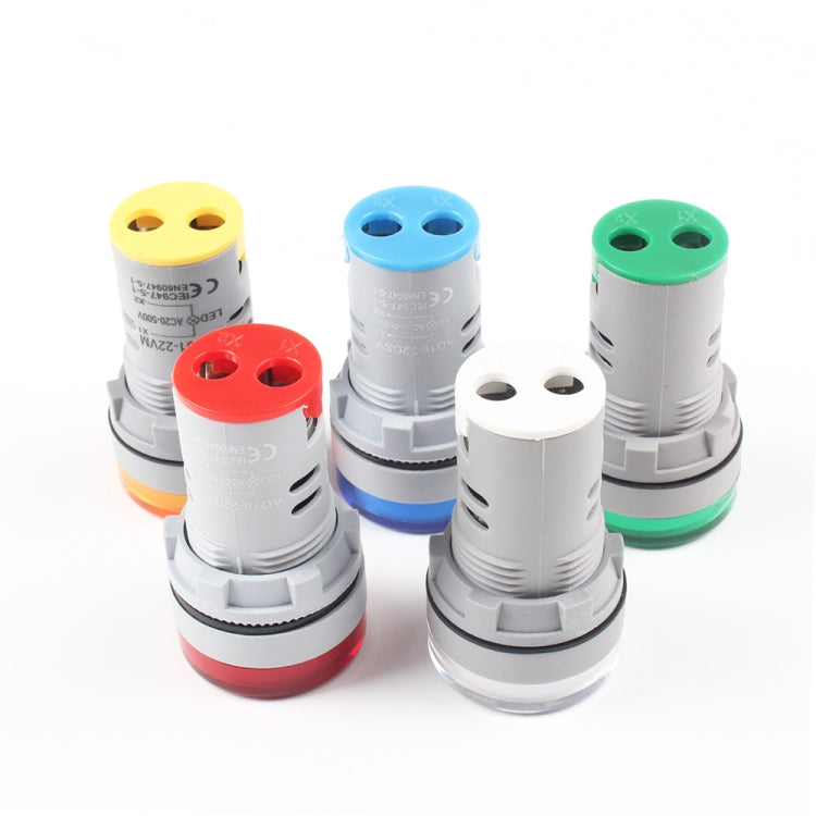 AD16-22DSV  Mini Digital Display 60-500V General Indicator AC Voltmeter, Open Hole: 22mm, 60-500V White, 60-500V Red, 60-500V Green, 60-500V Yellow, 60-500V Blue
