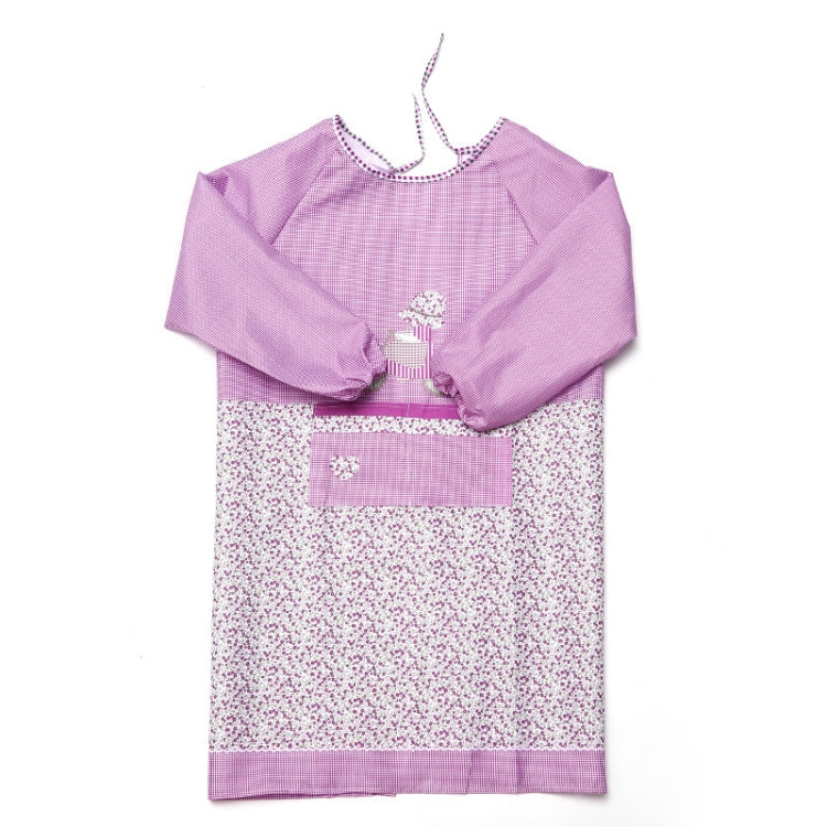 Kitchen Anti-fouling Oil-proof Adult Gowns Home Apron, with Long Sleeve, Coffee, Purple, Blue, Pink