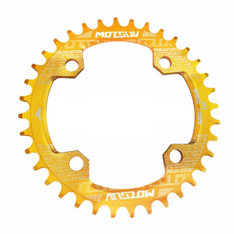 MOTSUV Round Narrow Wide Chainring MTB  Bicycle 104BCD Tooth Plate Parts, Disk 32T, Disk 34T, Disk 36T, Disk 38T, Elliptic plate  32T
