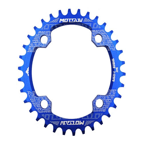 MOTSUV Round Narrow Wide Chainring MTB  Bicycle 104BCD Tooth Plate Parts, Disk 32T, Disk 34T, Disk 36T, Disk 38T, Elliptic plate  32T