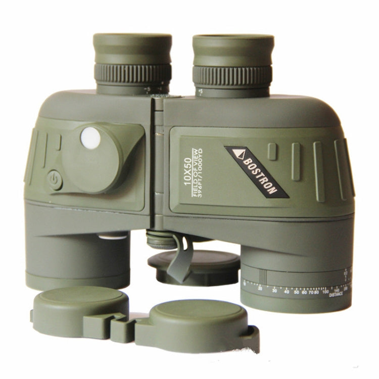 Bostron Telescope High-definition Navigation Floating 10X50 with Compass Waterproof Ranging Low Light Level Night Vision Binoculars, 10X50